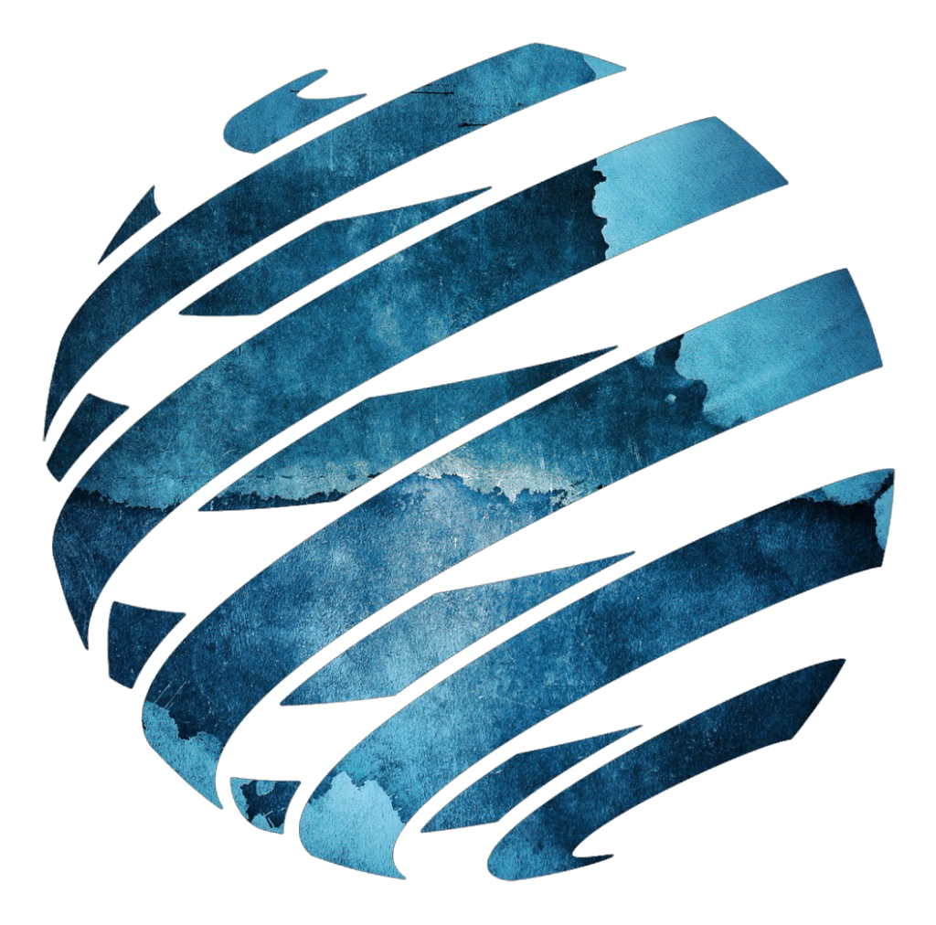 Abstraktes, globusähnliches Aquarellsymbol für ekosphere-consulting.me - Experten für Auswandern, Firmengründung & Investieren.